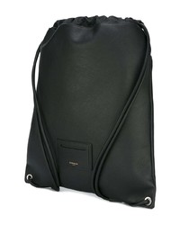 schwarzer und weißer bedruckter Leder Rucksack von Givenchy