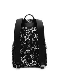 schwarzer und weißer bedruckter Nylon Rucksack von Dolce and Gabbana