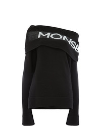 schwarzer und weißer bedruckter Oversize Pullover von Monse