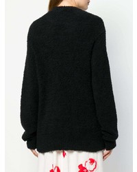 schwarzer und weißer bedruckter Oversize Pullover von McQ Alexander McQueen