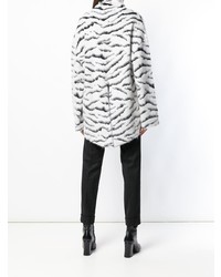 schwarzer und weißer bedruckter Oversize Pullover von Givenchy