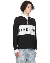 schwarzer und weißer bedruckter Polo Pullover von Givenchy