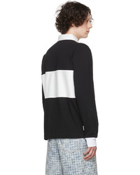 schwarzer und weißer bedruckter Polo Pullover von Givenchy