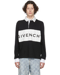 schwarzer und weißer bedruckter Polo Pullover von Givenchy