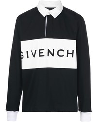 schwarzer und weißer bedruckter Polo Pullover von Givenchy