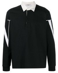 schwarzer und weißer bedruckter Polo Pullover von Valentino