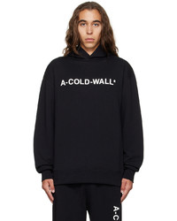 schwarzer und weißer bedruckter Pullover mit einem Kapuze von A-Cold-Wall*