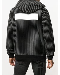 schwarzer und weißer bedruckter Pullover mit einem Kapuze von RtA