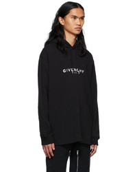 schwarzer und weißer bedruckter Pullover mit einem Kapuze von Givenchy