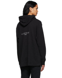 schwarzer und weißer bedruckter Pullover mit einem Kapuze von Givenchy