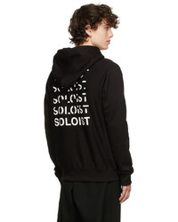 schwarzer und weißer bedruckter Pullover mit einem Kapuze von TAKAHIROMIYASHITA TheSoloist.