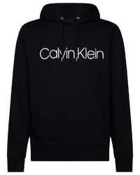 schwarzer und weißer bedruckter Pullover mit einem Kapuze von Calvin Klein