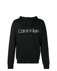 schwarzer und weißer bedruckter Pullover mit einem Kapuze von CK Calvin Klein