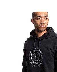 schwarzer und weißer bedruckter Pullover mit einem Kapuze von DC Shoes