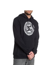 schwarzer und weißer bedruckter Pullover mit einem Kapuze von DC Shoes