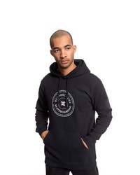 schwarzer und weißer bedruckter Pullover mit einem Kapuze von DC Shoes