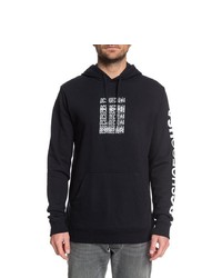 schwarzer und weißer bedruckter Pullover mit einem Kapuze von DC Shoes