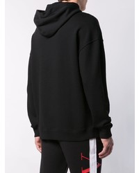 schwarzer und weißer bedruckter Pullover mit einem Kapuze von Givenchy