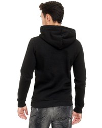 schwarzer und weißer bedruckter Pullover mit einem Kapuze von Redbridge