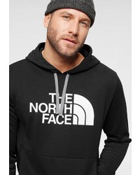 schwarzer und weißer bedruckter Pullover mit einem Kapuze von The North Face