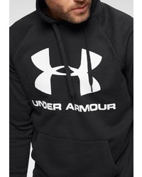 schwarzer und weißer bedruckter Pullover mit einem Kapuze von Under Armour