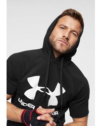 schwarzer und weißer bedruckter Pullover mit einem Kapuze von Under Armour