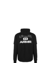 schwarzer und weißer bedruckter Pullover mit einem Kapuze von Under Armour