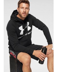 schwarzer und weißer bedruckter Pullover mit einem Kapuze von Under Armour