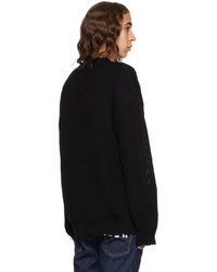 schwarzer und weißer bedruckter Pullover mit einem Rundhalsausschnitt von DSQUARED2