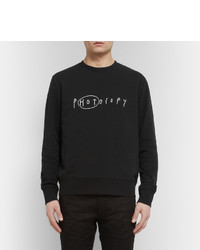 schwarzer und weißer bedruckter Pullover mit einem Rundhalsausschnitt von Acne Studios