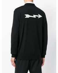 schwarzer und weißer bedruckter Pullover mit einem Rundhalsausschnitt von Givenchy