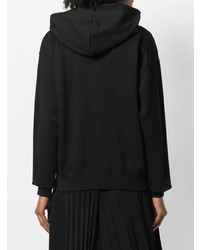 schwarzer und weißer bedruckter Pullover mit einer Kapuze von Givenchy