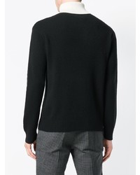 schwarzer und weißer bedruckter Rollkragenpullover von Kenzo