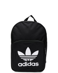 schwarzer und weißer bedruckter Rucksack von adidas