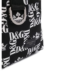 schwarzer und weißer bedruckter Rucksack von Dolce & Gabbana