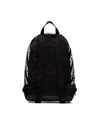 schwarzer und weißer bedruckter Rucksack von Balmain