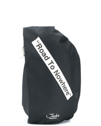 schwarzer und weißer bedruckter Rucksack von Côte&Ciel