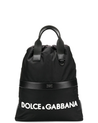 schwarzer und weißer bedruckter Rucksack von Dolce & Gabbana