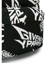schwarzer und weißer bedruckter Rucksack von Givenchy