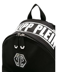 schwarzer und weißer bedruckter Rucksack von Philipp Plein