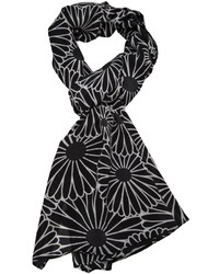 schwarzer und weißer bedruckter Schal von Akira