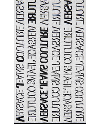 schwarzer und weißer bedruckter Schal von VERSACE JEANS COUTURE