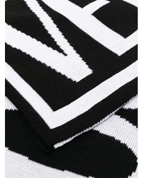 schwarzer und weißer bedruckter Schal von VERSACE JEANS COUTURE