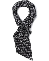 schwarzer und weißer bedruckter Schal von Thomas Wylde
