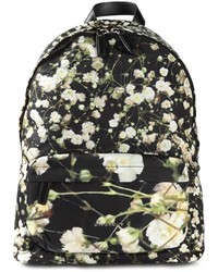 schwarzer und weißer bedruckter Segeltuch Rucksack von Givenchy