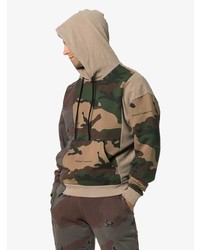 schwarzer und weißer Camouflage Pullover mit einem Kapuze von Off-White