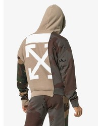 schwarzer und weißer Camouflage Pullover mit einem Kapuze von Off-White