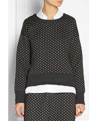 schwarzer und weißer gepunkteter Oversize Pullover von Elizabeth and James