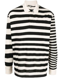 schwarzer und weißer horizontal gestreifter Polo Pullover von Isabel Marant
