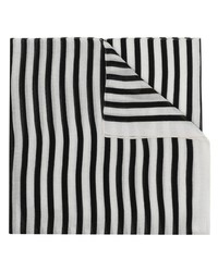 schwarzer und weißer horizontal gestreifter Schal von Moschino